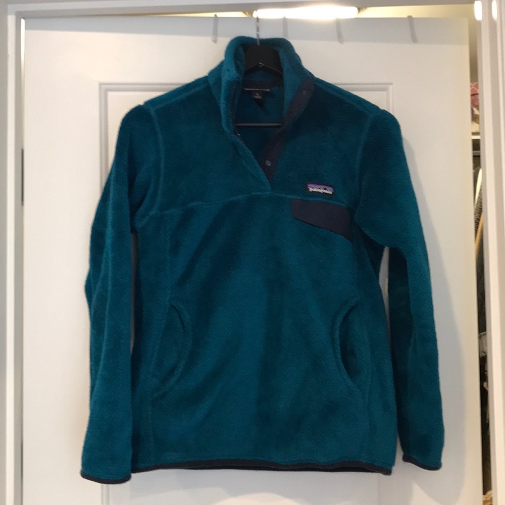 Patagonia Teal Re-tool pullover, sz small